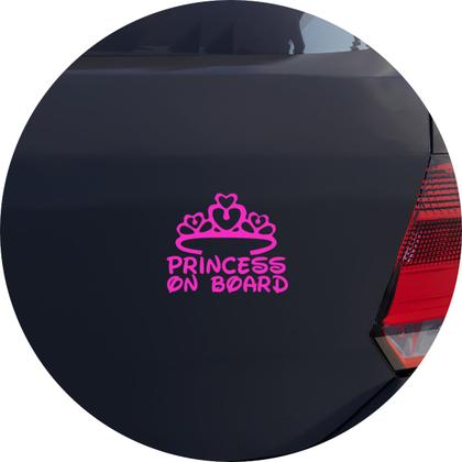 Imagem de Adesivo de Carro Princesa a Bordo Pricess On Board - Cor Laranja