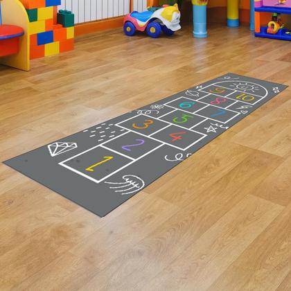 Imagem de Adesivo De Chão Autocolante Amarelinha Infantil Educativo com Vários Modelos