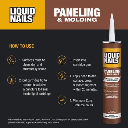 Imagem de Adesivo de construção para unhas líquidas, painéis e moldagem de 300 ml