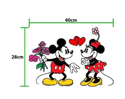 Imagem de Adesivo De Geladeira Mickey E Minnie Retro