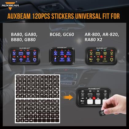 Imagem de Adesivo de painel de interruptores para 6/8 Gang Switch Panel Auxbeam