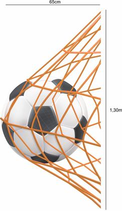 Imagem de Adesivo de Parede Bola de Futebol Estufando a Rede