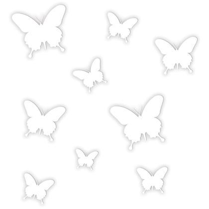 Imagem de Adesivo de Parede Borboletas Brancas para Quarto Infantil