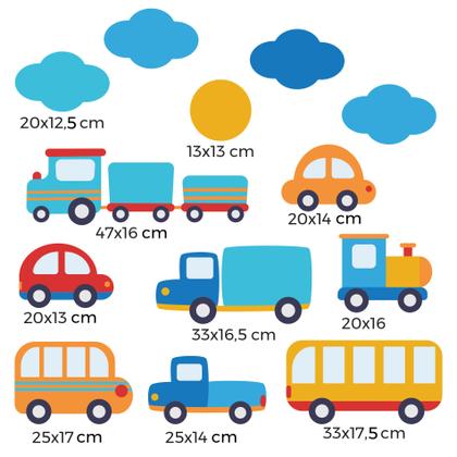 Imagem de Adesivo de Parede Carrinhos Baby Infantil Cobre 1m²