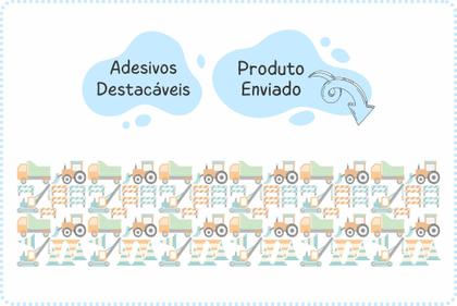 Imagem de Adesivo De Parede carros de construção cavaletes cones