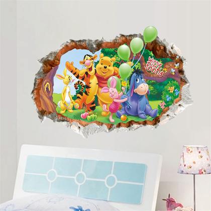 Imagem de Adesivo de parede de PVC para quarto infantil Teenie Weenie 3D 70x50cm