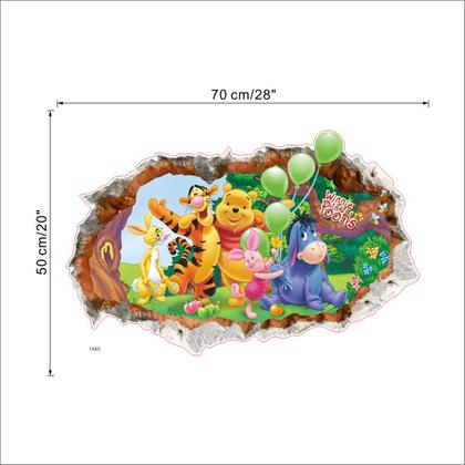 Imagem de Adesivo de parede de PVC para quarto infantil Teenie Weenie 3D 70x50cm