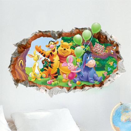 Imagem de Adesivo de parede de PVC para quarto infantil Teenie Weenie 3D 70x50cm