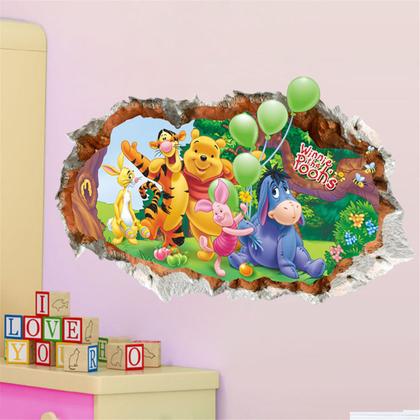 Imagem de Adesivo de parede de PVC para quarto infantil Teenie Weenie 3D 70x50cm