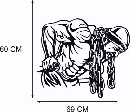 Imagem de Adesivo de Parede Decorativo Academia Musculação exercício funcional248