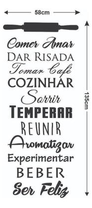 Imagem de Adesivo De Parede Decorativo Frase Mandamentos Da Cozinha