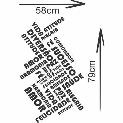 Imagem de Adesivo De Parede Decorativo Frase Motivacional Palavras