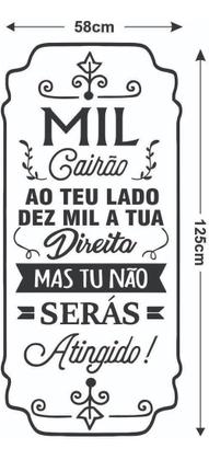 Imagem de Adesivo De Parede Decorativo Frase Salmo 91:7 - Mil Cairão