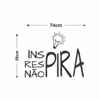 Imagem de Adesivo De Parede Decorativo Inspira, Respira E Não Pira