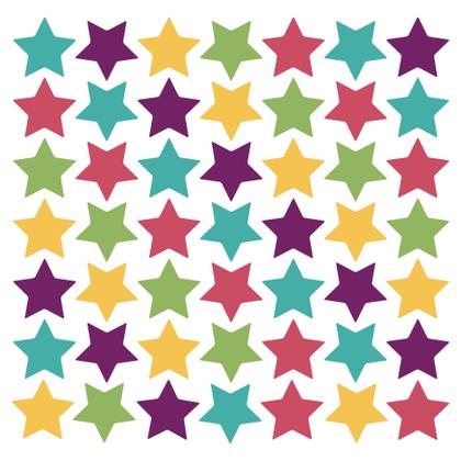 Imagem de Adesivo de Parede Estrelas Coloridas Infantil Joy 54un Cobre