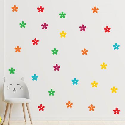 Imagem de Adesivo de Parede Infantil 108 Flores Quarto Criança Bebe - 174ir