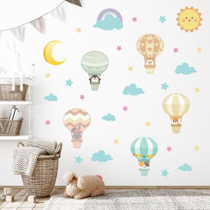 Imagem de Adesivo de Parede Infantil Balões Quarto Menina Menino - 107ir