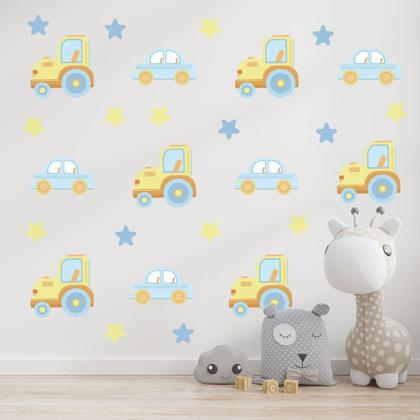 Imagem de Adesivo de Parede Infantil Carros Quarto Menino Bebe - 158ir