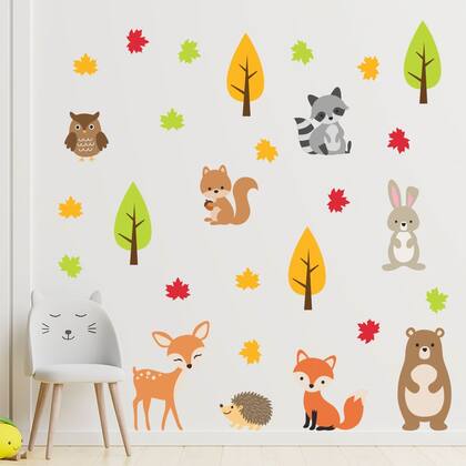 Imagem de Adesivo de Parede Infantil Floresta Quarto Criança Bebe - 156ir