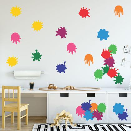 Imagem de Adesivo de Parede Infantil Mancha de Tinta Quarto Criança - 082ir