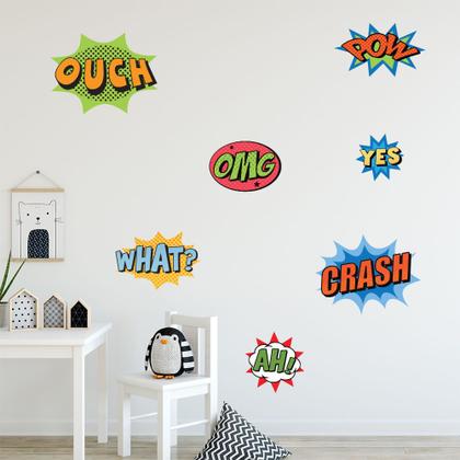 Imagem de Adesivo de Parede Infantil Quadrinhos Quarto Menino Bebe - 241ir