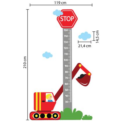 Imagem de Adesivo de Parede Infantil Régua Carros na Cidade