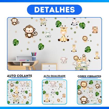 Imagem de Adesivo De Parede Infantil Safari Floresta - Kit Safari