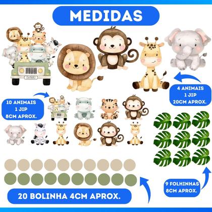 Imagem de Adesivo De Parede Infantil Safari Floresta - Kit Safari