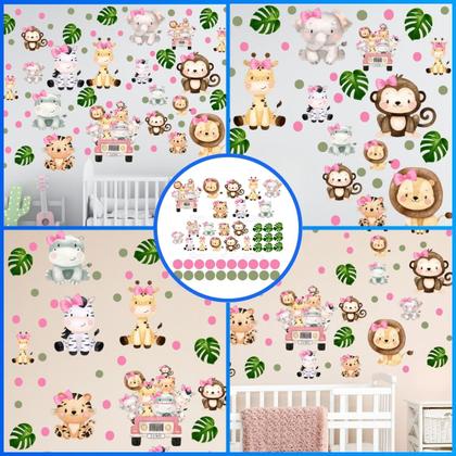 Imagem de Adesivo De Parede Infantil Safari Floresta - Kit Safari