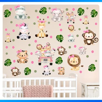 Imagem de Adesivo De Parede Infantil Safari Floresta - Kit Safari