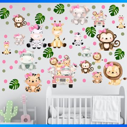 Imagem de Adesivo De Parede Infantil Safari Floresta - Kit Safari