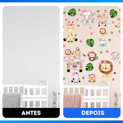 Imagem de Adesivo De Parede Infantil Safari Floresta - Kit Safari