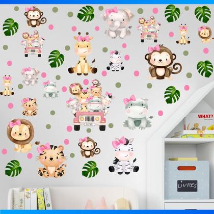 Imagem de Adesivo De Parede Infantil Safari Floresta - Kit Safari