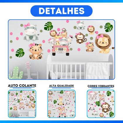 Imagem de Adesivo De Parede Infantil Safari Floresta - Kit Safari