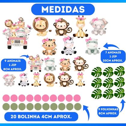 Imagem de Adesivo De Parede Infantil Safari Floresta - Kit Safari
