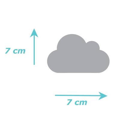 Imagem de Adesivo De Parede, Nuvens 100 Unidades 7cm Escolha A Cor