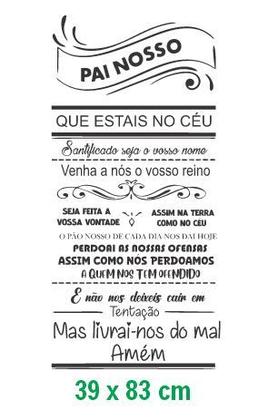 Imagem de Adesivo de Parede Pai Nosso Mod02 Medida:39 x 83 cm
