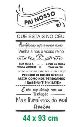Imagem de Adesivo de Parede Pai Nosso Mod02 Medida:44 x 93 cm