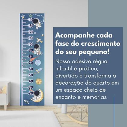 Imagem de Adesivo De Parede Régua Do Crescimento Astronauta Infantil Autocolante
