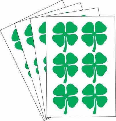 Imagem de Adesivo de Parede Trevo de 4 Folhas Verdes