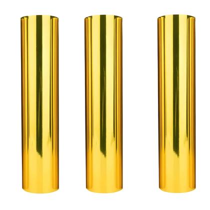 Imagem de Adesivo De Vinil Permanente Cromado Dourado 30x25cm 100cm Para Decoração De Carro, Parede E Janela