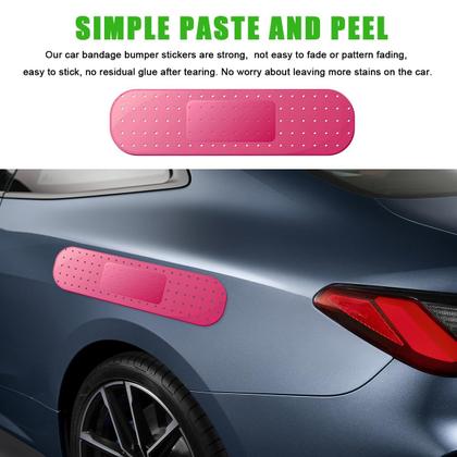 Imagem de Adesivo de vinil Sylvil Large Bandage para pára-choque de carro vermelho