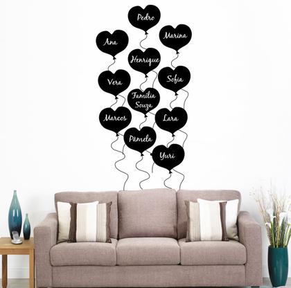 Imagem de Adesivo Decorativo de Corações Escreva com Giz Motivacional