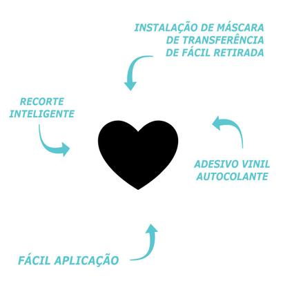 Imagem de Adesivo Decorativo De Parede, Coração 5cm 70 Peças