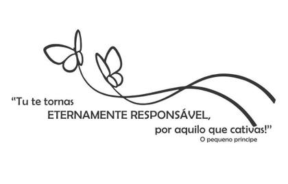 Imagem de Adesivo Decorativo de Parede Frase Borboleta com rastro Tu Te Tornas grande