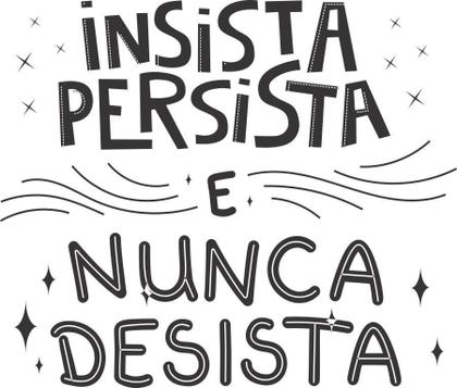 Imagem de Adesivo Decorativo De Parede Frase Insista, Persista