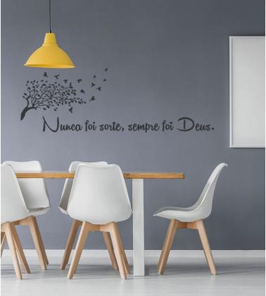 Imagem de Adesivo Decorativo De Parede Frase Nunca Foi Sorte Para Todos Ambientes