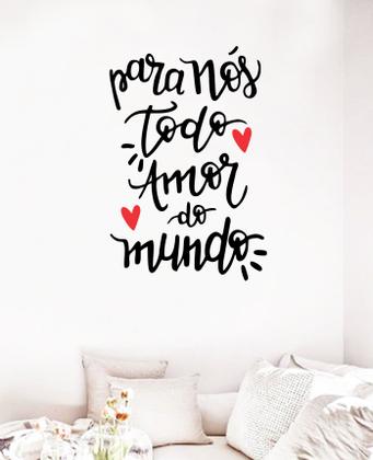 Imagem de Adesivo Decorativo de Parede Frase Todo Amor
