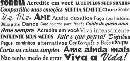 Imagem de Adesivo Decorativo de Parede Frases Sorria Apaixonado palavras motivacional