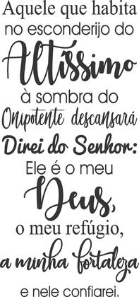 Imagem de Adesivo Decorativo de Parede Religioso Fé Salmos 91 Aquele Que Habita